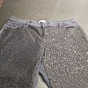 Sequined denim
